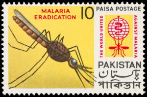 Malaria eradication the world united against malaria - 10 paisa postage Pakistan